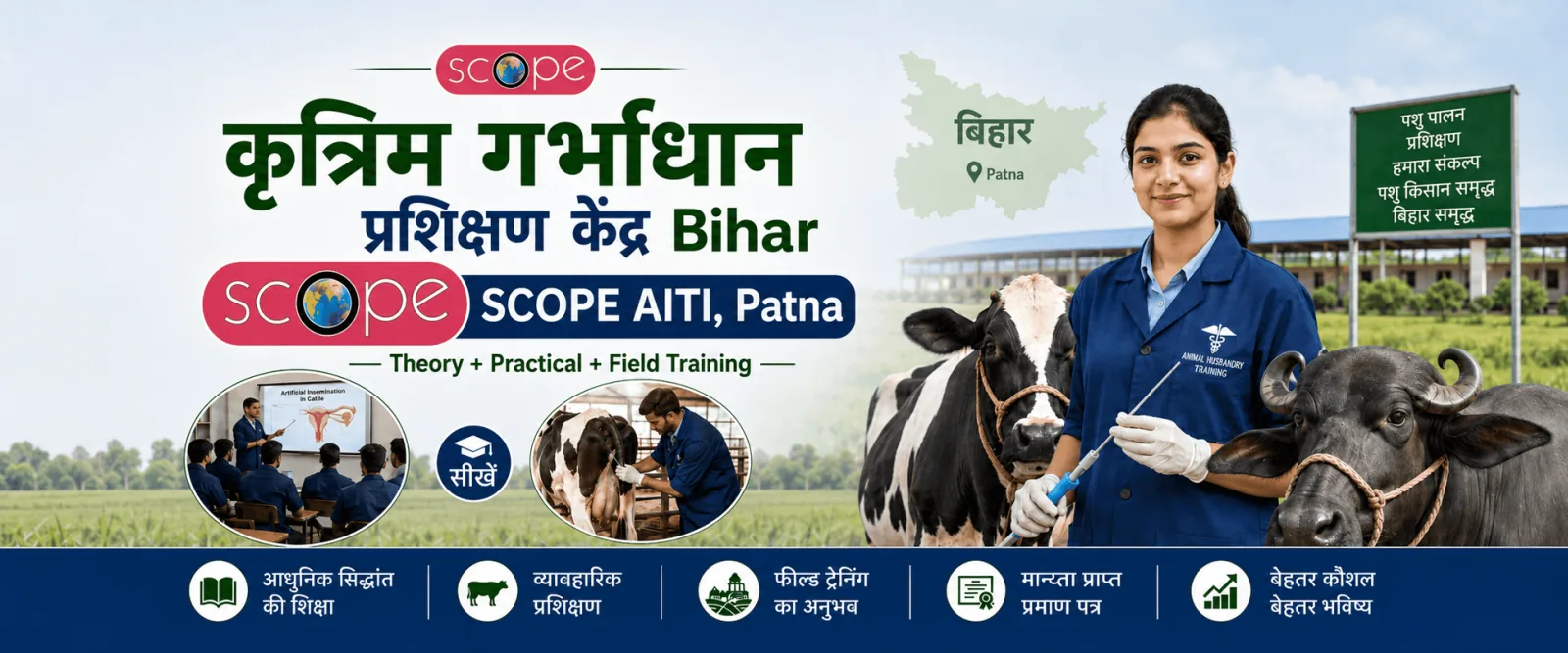 कृत्रिम गर्भाधान प्रशिक्षण केंद्र Bihar | SCOPE AITI Patna